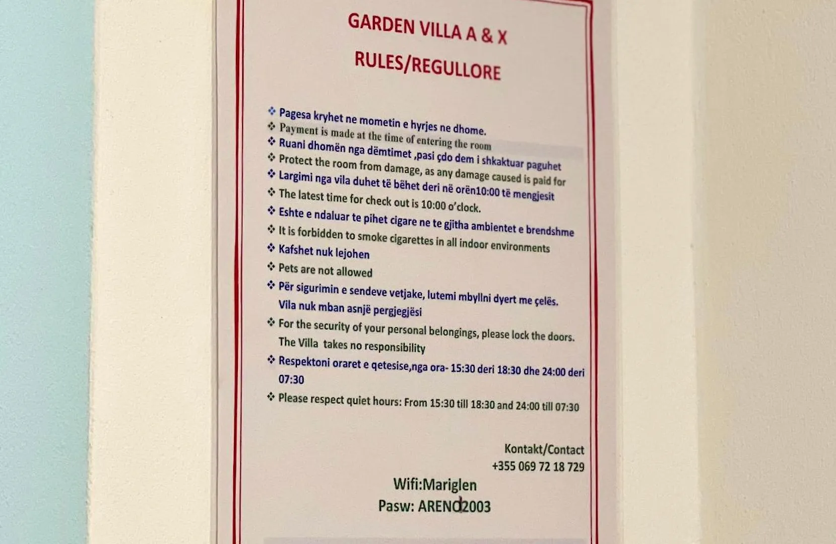 Garden Villa A&X Vlorë Maison d'hôtes